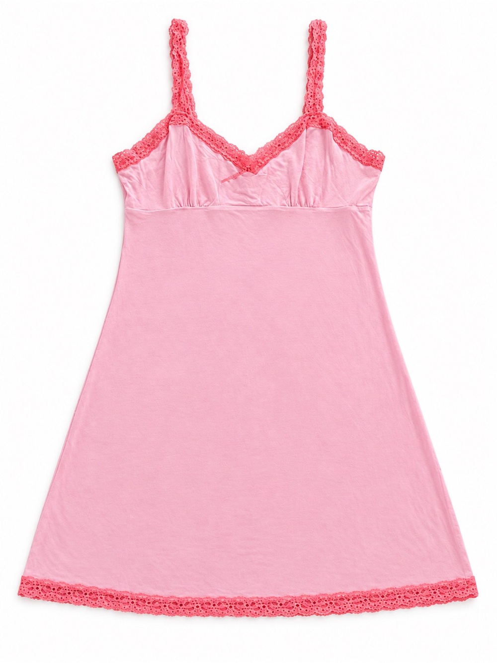 VICTORIAS SECRET VINTAGE Y2K COQUETTE CHEMISE SLIP DRESS WOMENS SMALL PINK LACE